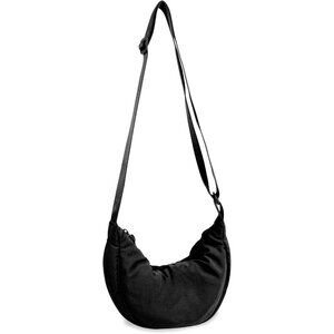 Nylon Crescent for Women Purses Trendy Men,Small Travel Sling Bag Hobo